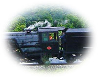 Steam train cab